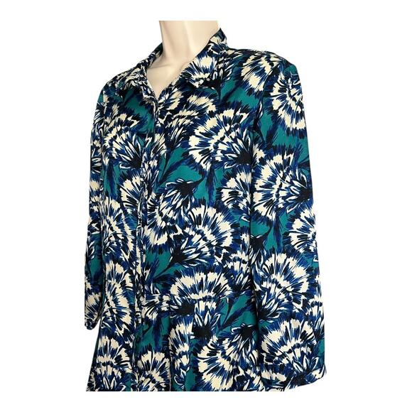 Clements Ribiero Portobello Floral Shirt Dress Casual Button down M Preppy - Picture 4 of 7